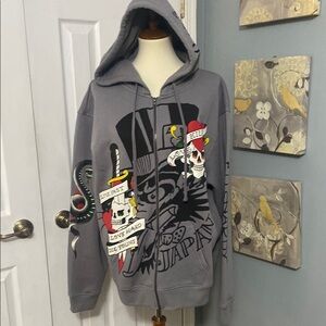 NWT Ed Hardy Men’s XL Zip-up Hoodie